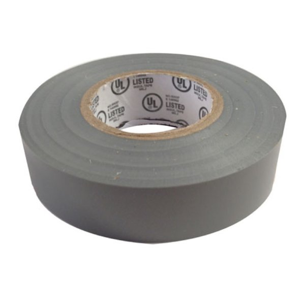 Tape It Gray PVC Electrical Tape - 3/4" Wide x 66' Long - 10 pc Pack ETAPE0.75-1-GRAY